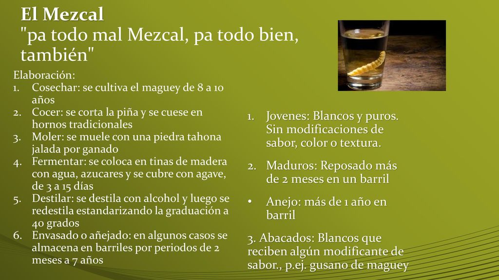 El Mezcal pa todo mal Mezcal, pa todo bien, también