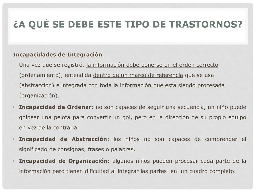 ¿A QUÉ SE DEBE ESTE TIPO DE TRASTORNOS