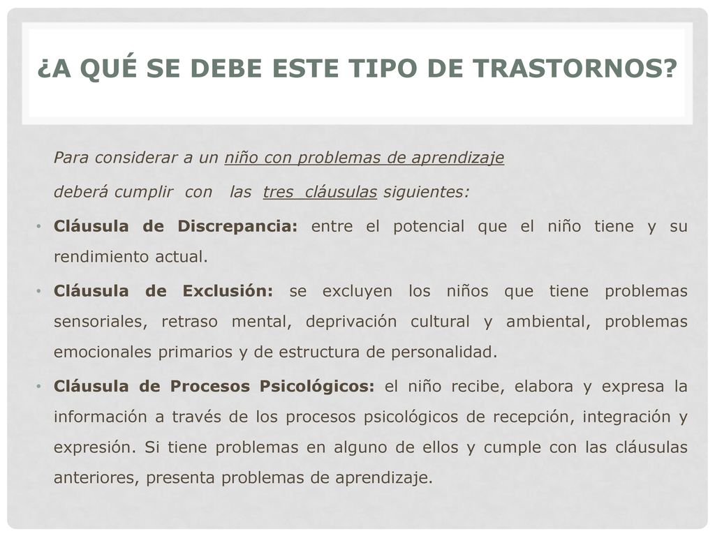 ¿A QUÉ SE DEBE ESTE TIPO DE TRASTORNOS