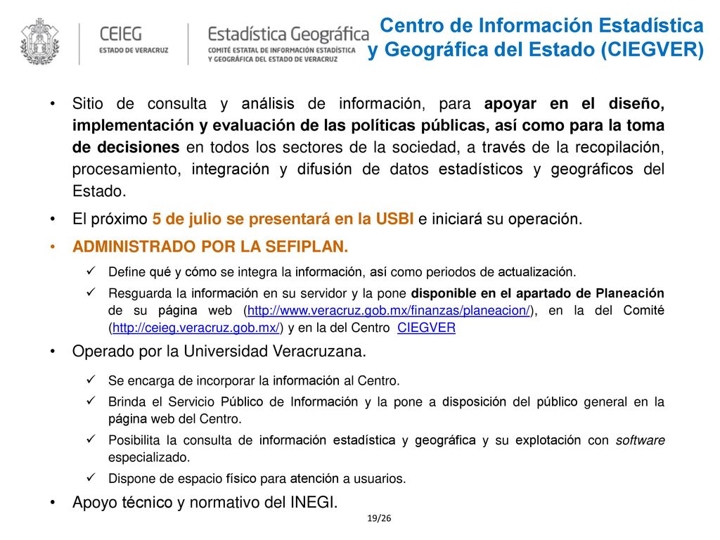 Centro de Información Estadística y Geográfica del Estado (CIEGVER)