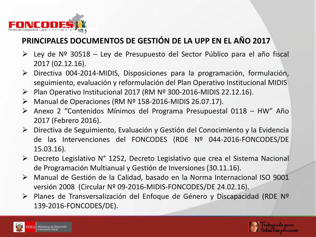 4. PROYECTOS PRINCIPALES DOCUMENTOS DE GESTIÓN DE LA UPP EN EL AÑO