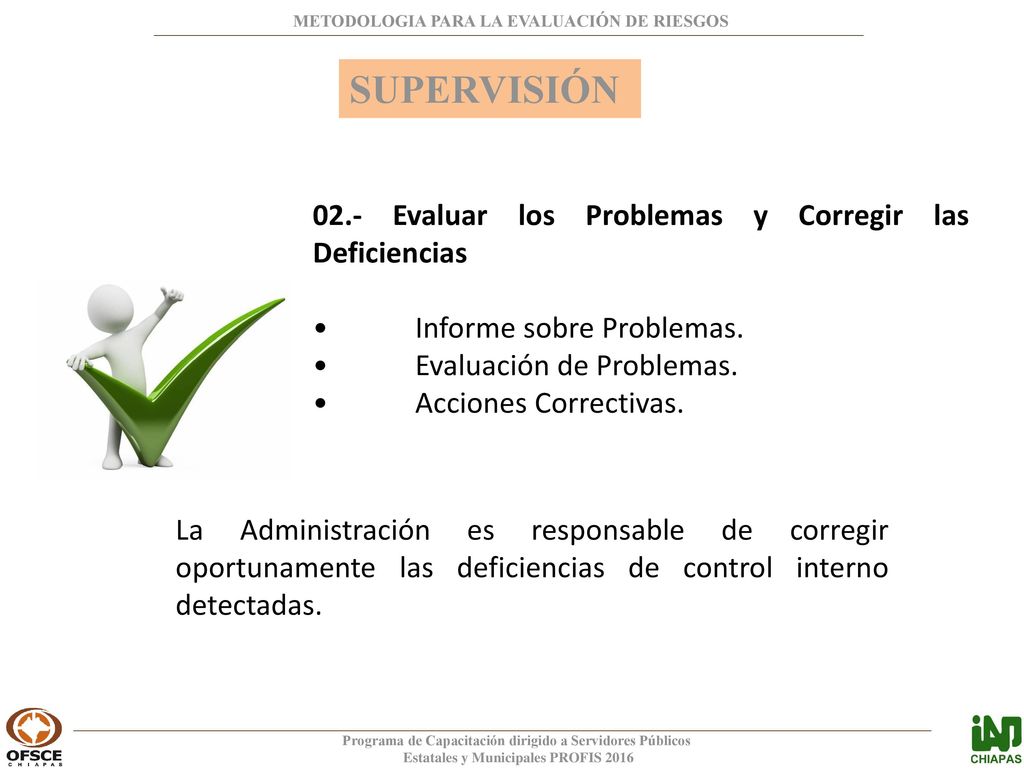 SUPERVISIÓN 02.- Evaluar los Problemas y Corregir las Deficiencias