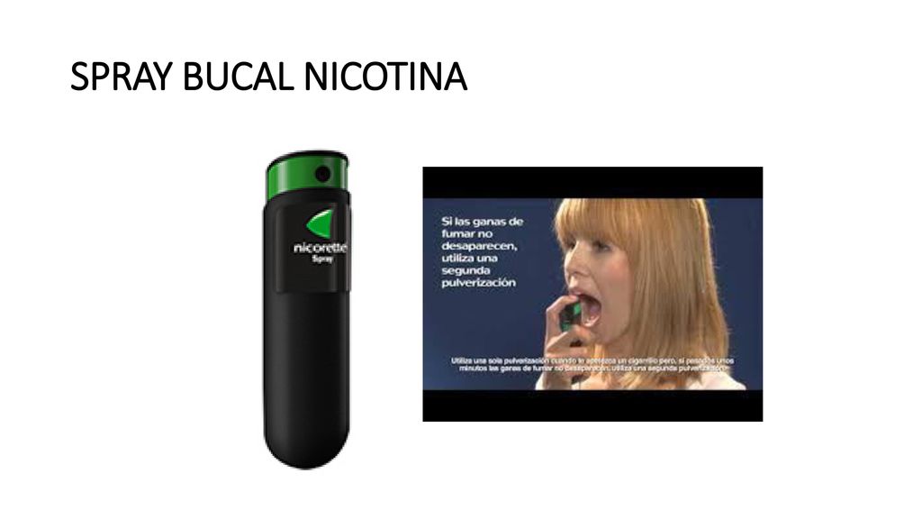 SPRAY BUCAL NICOTINA Disminución craving. Tto de elección de rescate