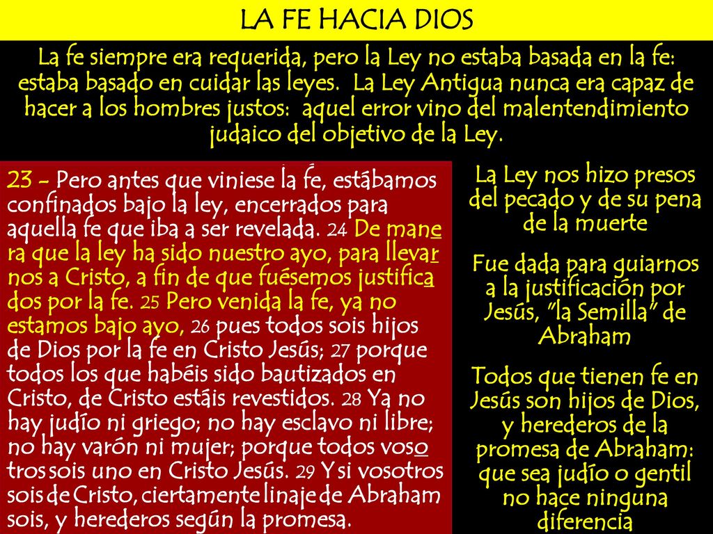 La Ley nos hizo presos del pecado y de su pena de la muerte