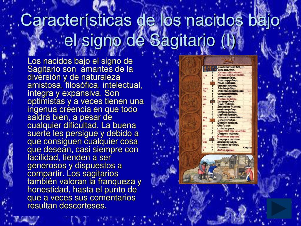 Características de los nacidos bajo el signo de Sagitario (I)