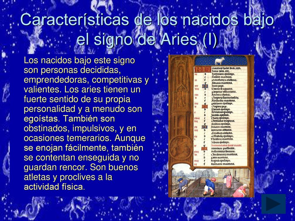 Características de los nacidos bajo el signo de Aries (I)