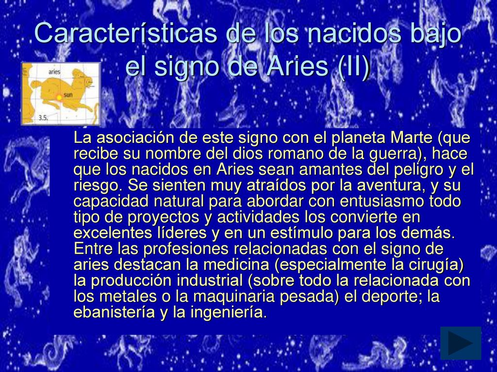 Características de los nacidos bajo el signo de Aries (II)