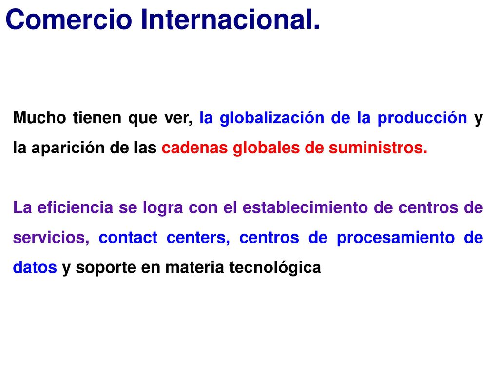 Comercio Internacional.