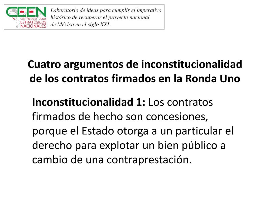Cuatro argumentos de inconstitucionalidad de los contratos firmados en la Ronda Uno
