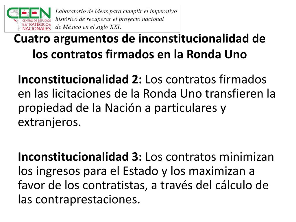 Cuatro argumentos de inconstitucionalidad de los contratos firmados en la Ronda Uno