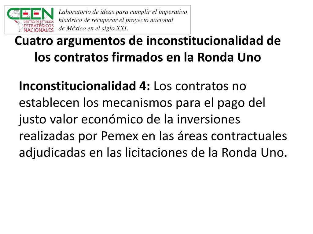 Cuatro argumentos de inconstitucionalidad de los contratos firmados en la Ronda Uno