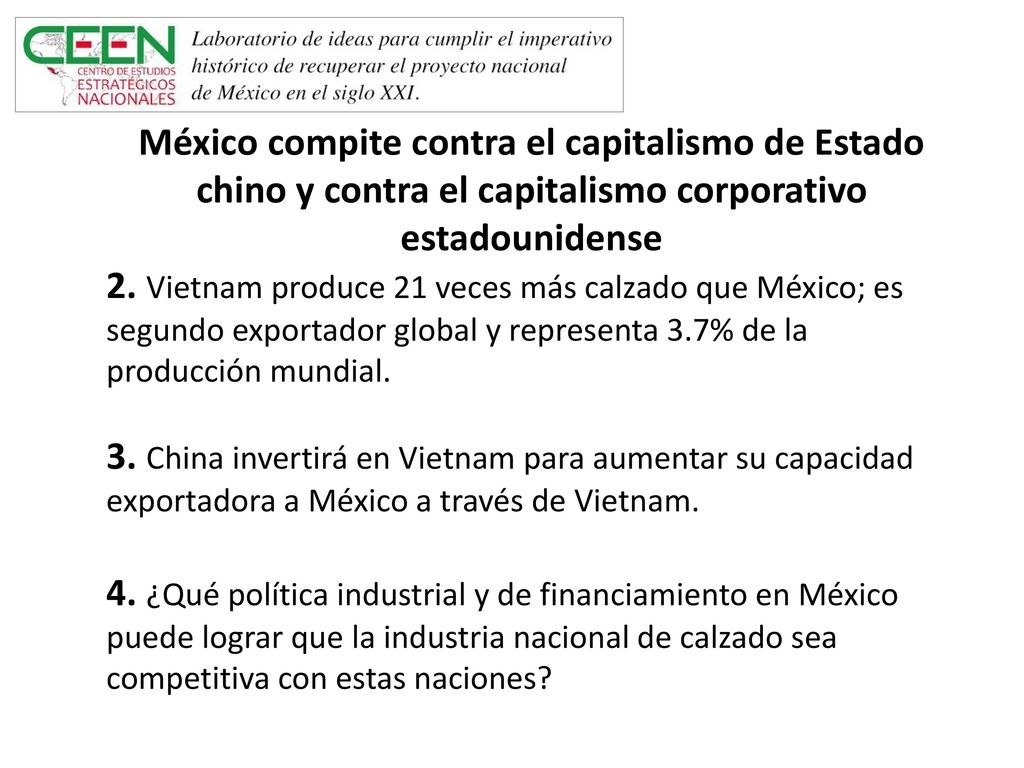 México compite contra el capitalismo de Estado chino y contra el capitalismo corporativo estadounidense