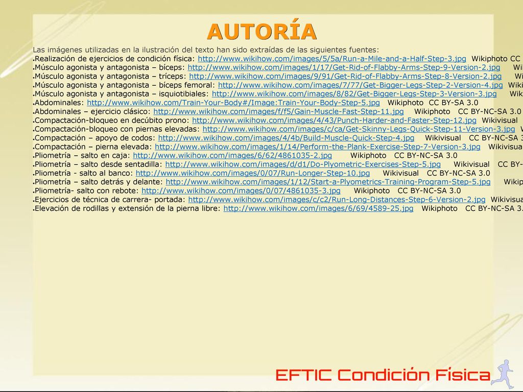 AUTORÍA Las imágenes utilizadas en la ilustración del texto han sido extraídas de las siguientes fuentes: