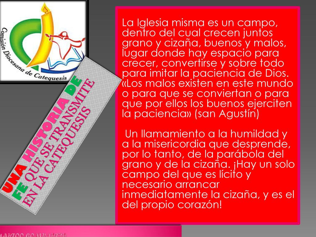 UNA HISTORIA DE FE QUE SE TRANSMITE EN LA CATEQUESIS