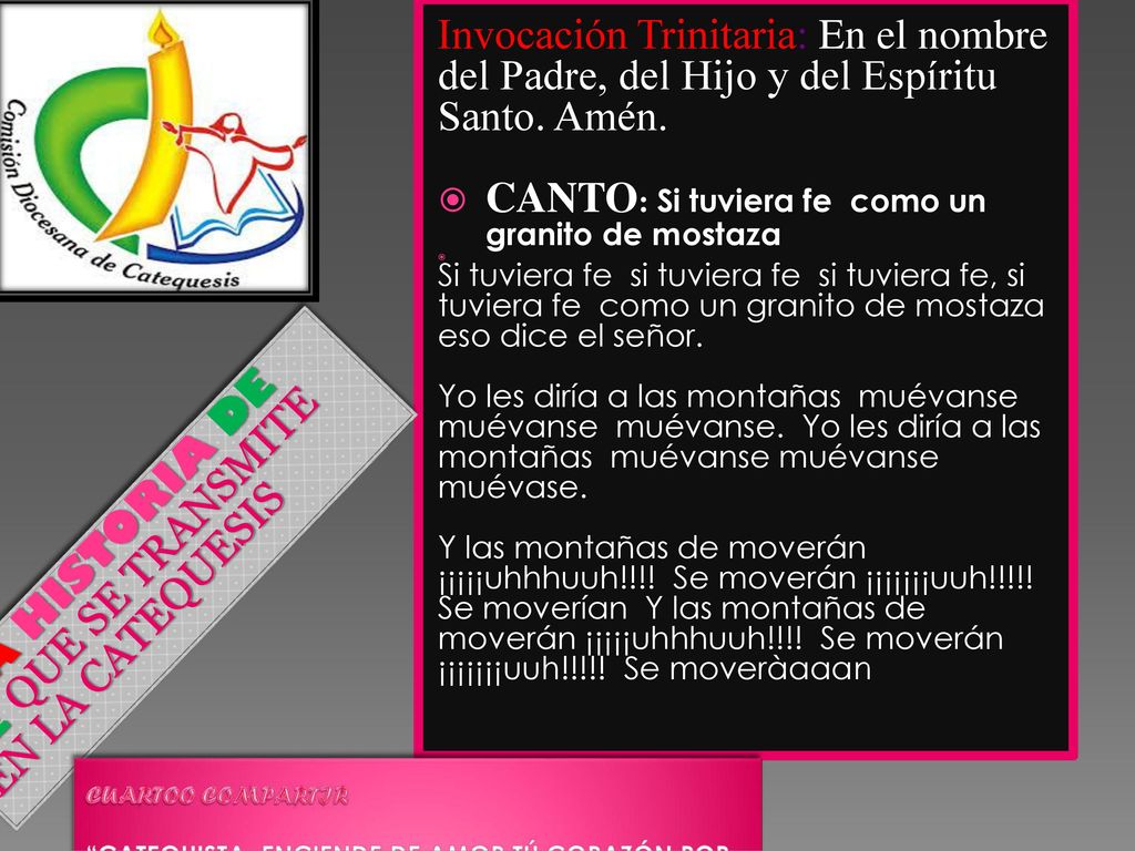 UNA HISTORIA DE FE QUE SE TRANSMITE EN LA CATEQUESIS
