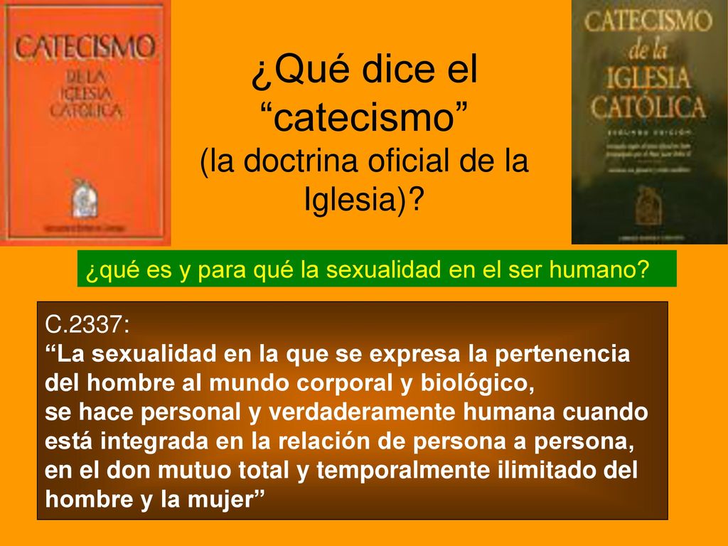 ¿Qué dice el catecismo (la doctrina oficial de la Iglesia)