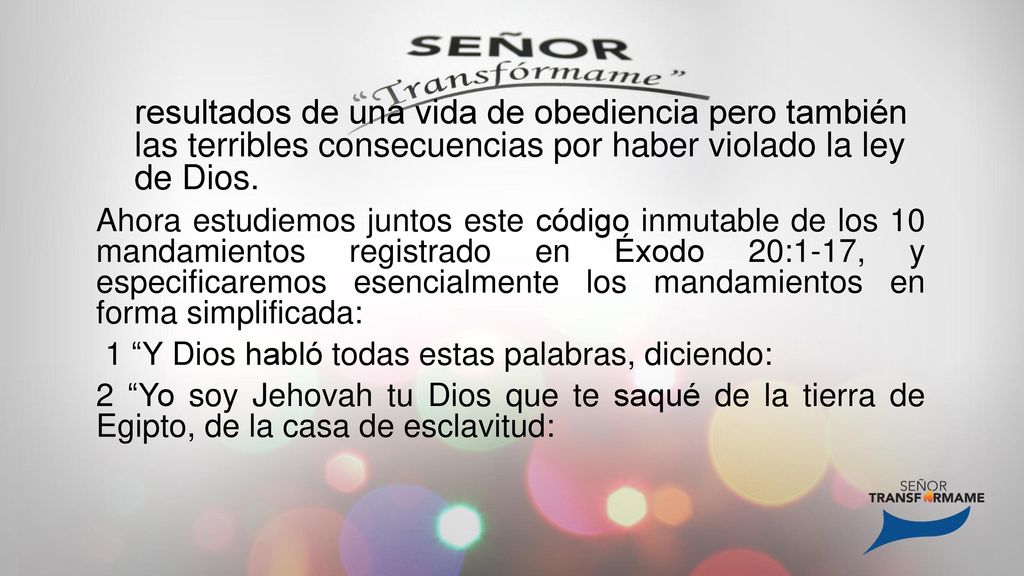 resultados de una vida de obediencia pero también las terribles consecuencias por haber violado la ley de Dios.