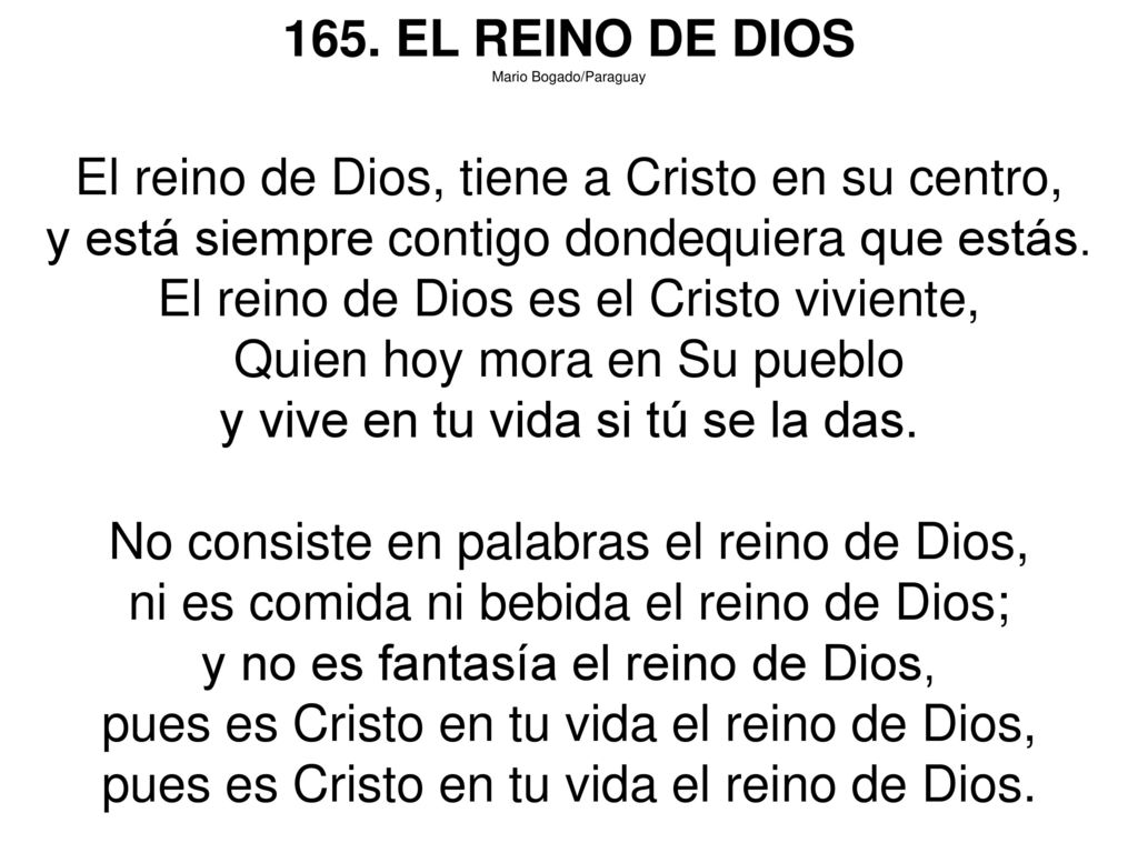 El reino de Dios, tiene a Cristo en su centro,