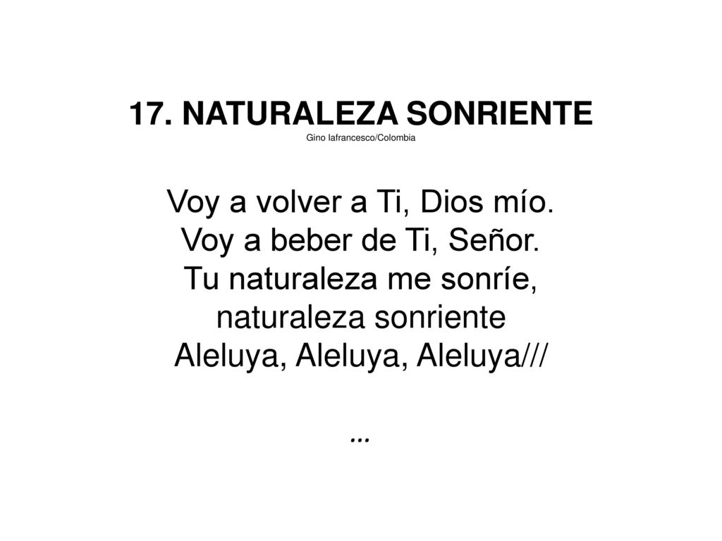Voy a volver a Ti, Dios mío. Voy a beber de Ti, Señor.