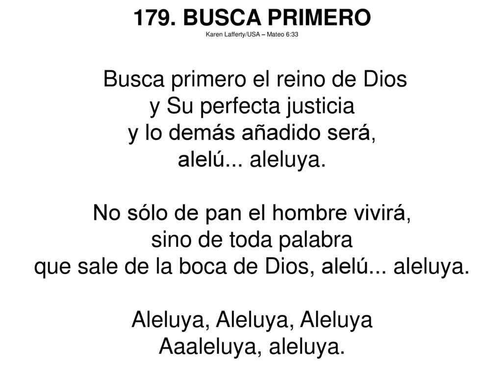Busca primero el reino de Dios y Su perfecta justicia