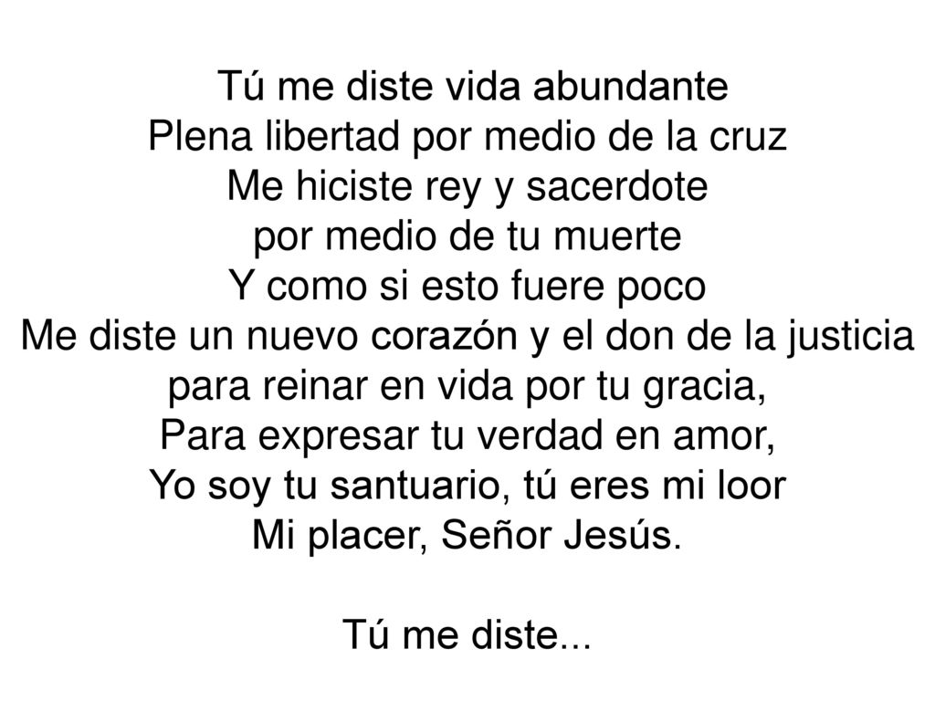 Tú me diste vida abundante Plena libertad por medio de la cruz