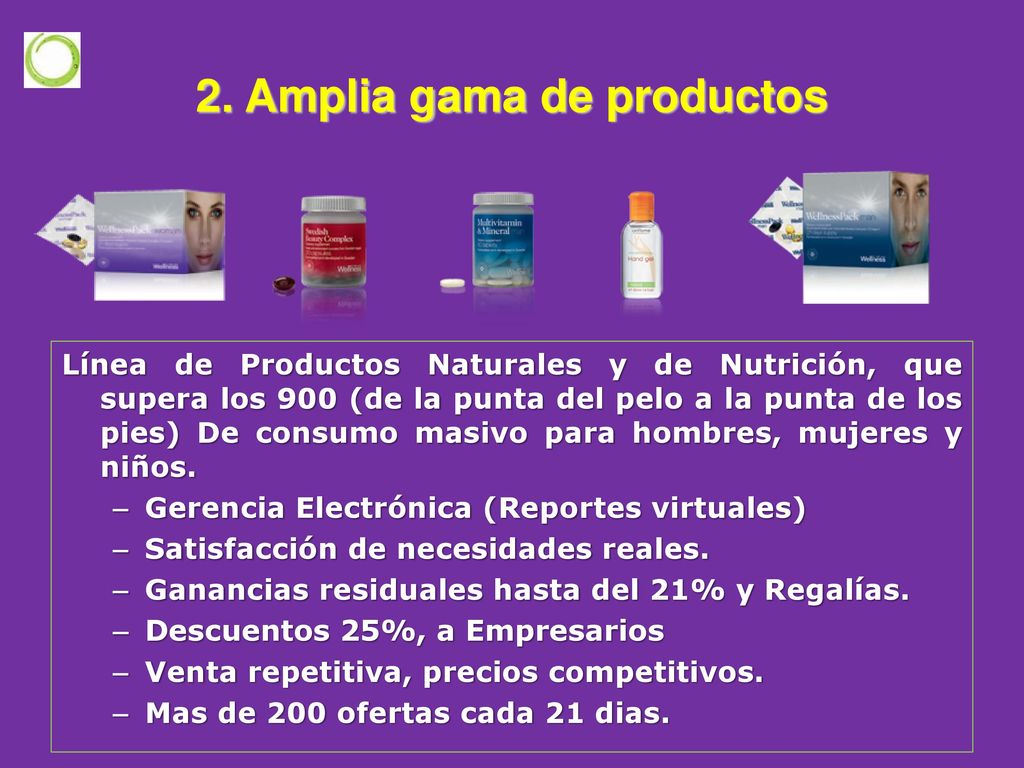 2. Amplia gama de productos