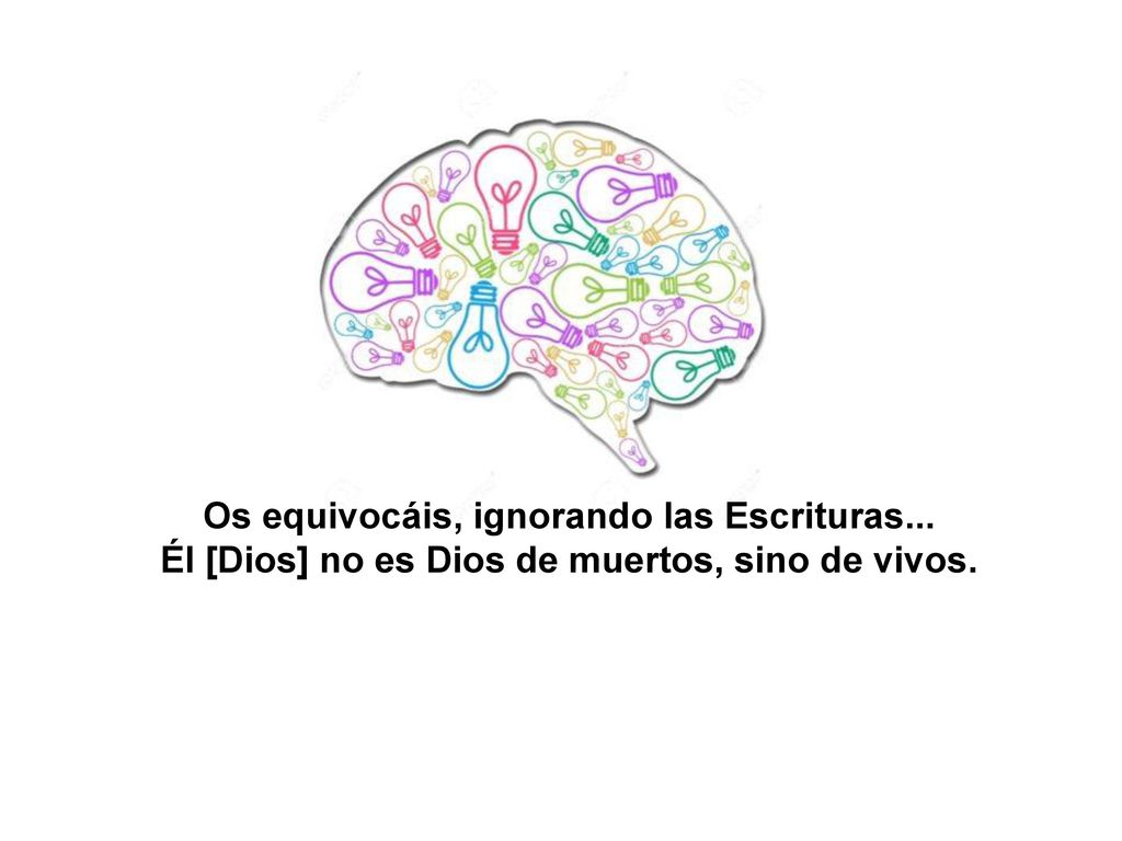 Él [Dios] no es Dios de muertos, sino de vivos.