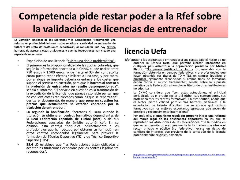Competencia pide restar poder a la Rfef sobre la validación de licencias de entrenador