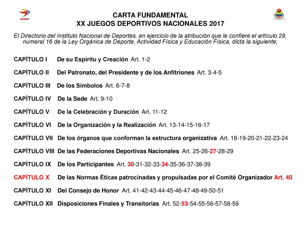 XX Juegos Deportivos Nacionales ppt descargar