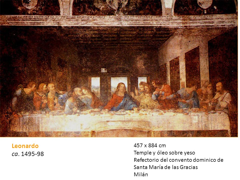 Leonardo ca x 884 cm Temple y óleo sobre yeso