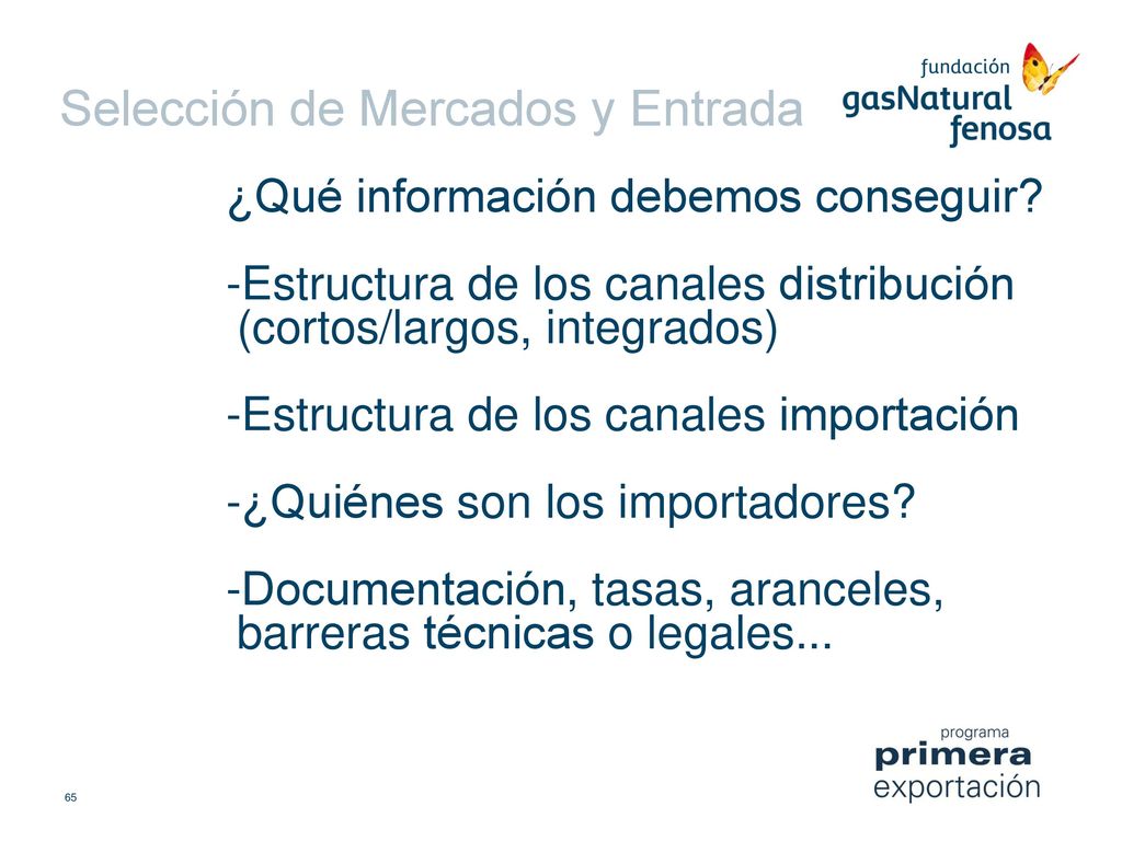 Selección de Mercados y Entrada