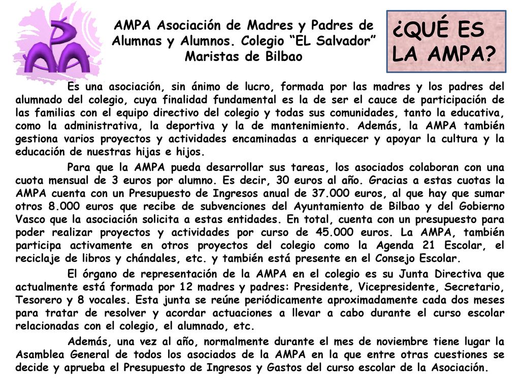 AMPA Asociación de Madres y Padres de Alumnas y Alumnos