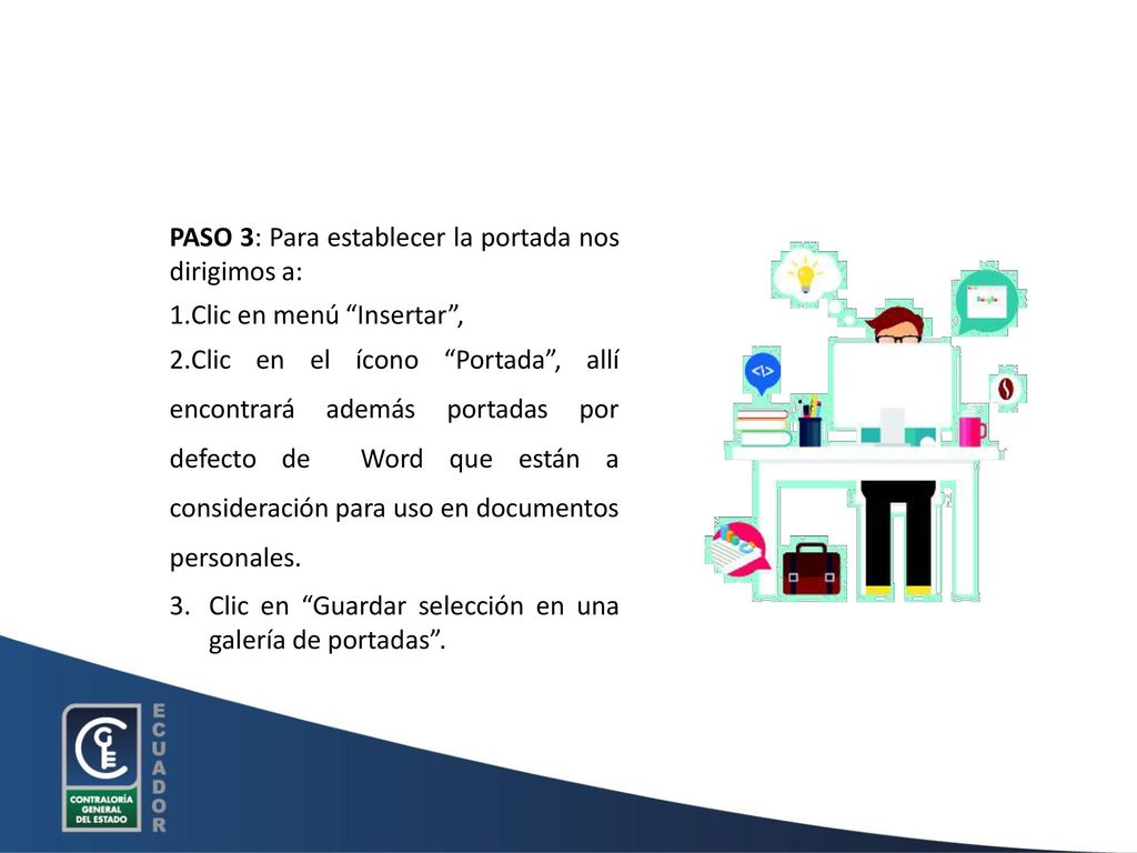 PASO 3: Para establecer la portada nos dirigimos a: