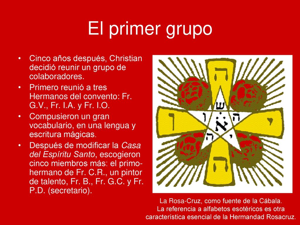 El primer grupo Cinco años después, Christian decidió reunir un grupo de colaboradores.