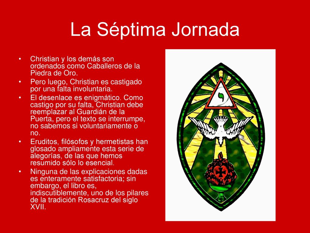 La Séptima Jornada Christian y los demás son ordenados como Caballeros de la Piedra de Oro.