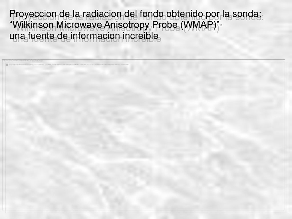 Proyeccion de la radiacion del fondo obtenido por la sonda: