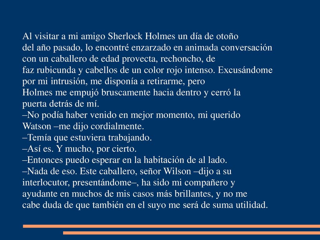 Al visitar a mi amigo Sherlock Holmes un día de otoño