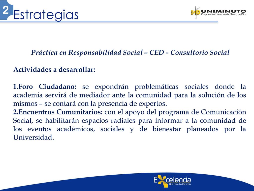 Práctica en Responsabilidad Social – CED - Consultorio Social