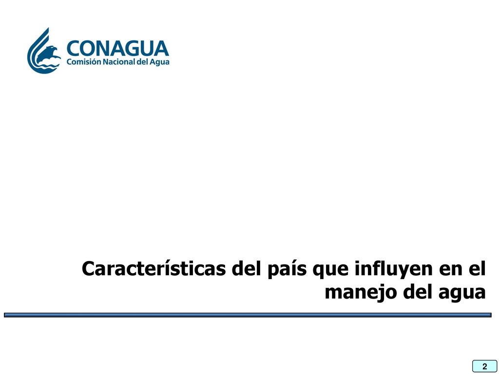 Características del país que influyen en el manejo del agua
