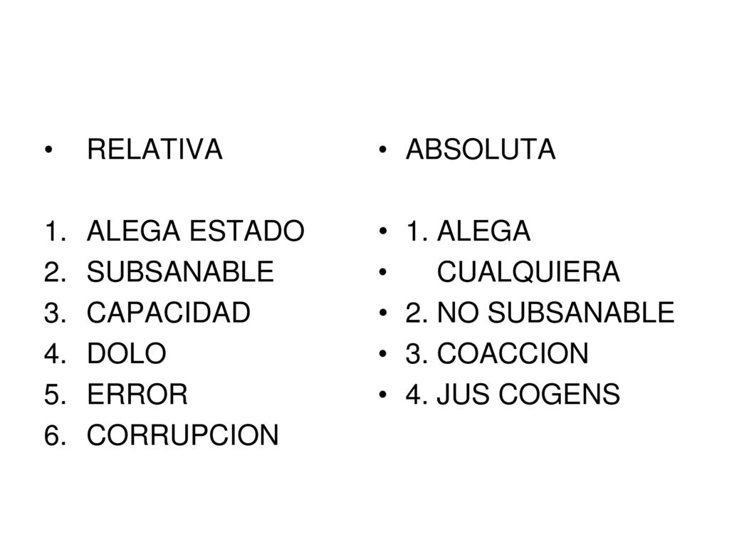 RELATIVA ALEGA ESTADO. SUBSANABLE. CAPACIDAD. DOLO. ERROR. CORRUPCION. ABSOLUTA. 1. ALEGA. CUALQUIERA.