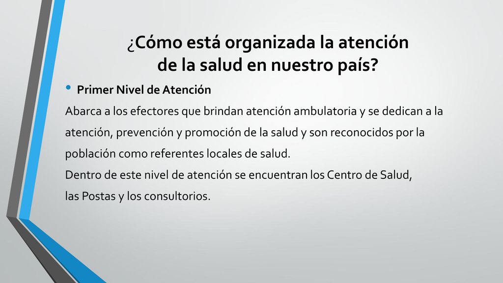¿Cómo está organizada la atención de la salud en nuestro país