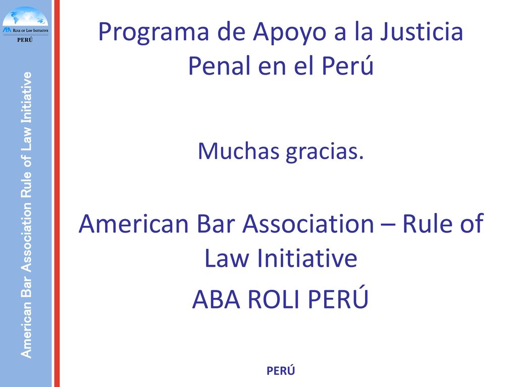 Programa de Apoyo a la Justicia Penal en el Perú