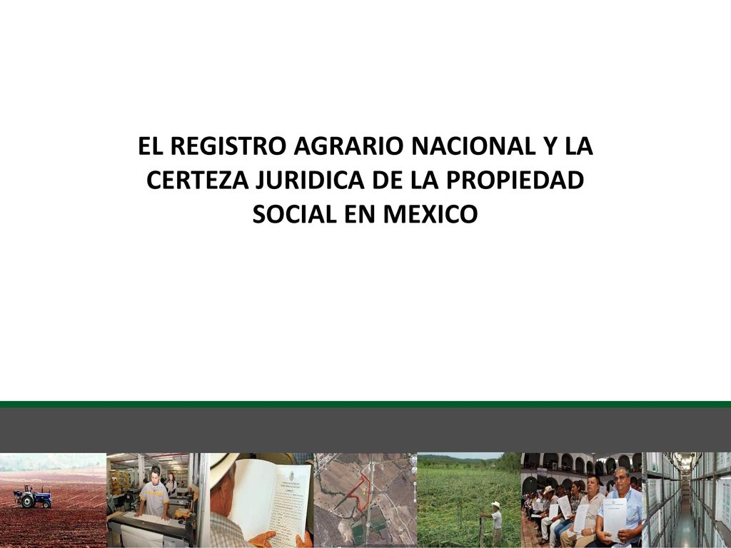 EL REGISTRO AGRARIO NACIONAL Y LA CERTEZA JURIDICA DE LA PROPIEDAD SOCIAL EN MEXICO