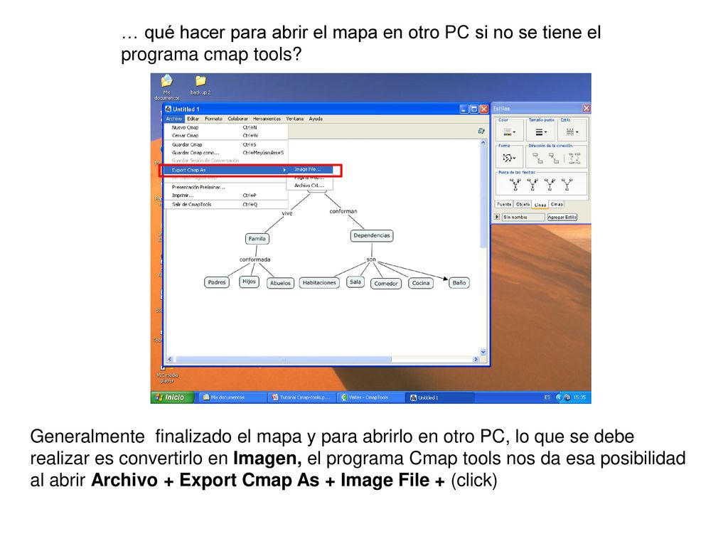 … qué hacer para abrir el mapa en otro PC si no se tiene el programa cmap tools