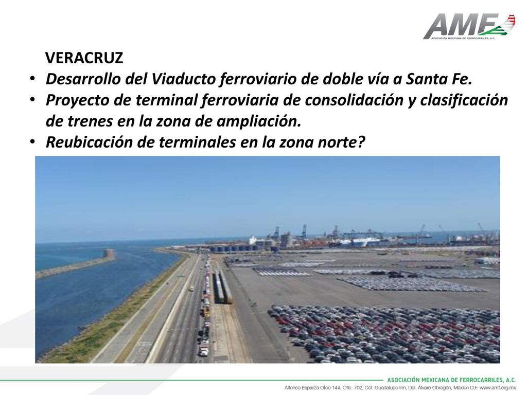 VERACRUZ Desarrollo del Viaducto ferroviario de doble vía a Santa Fe.