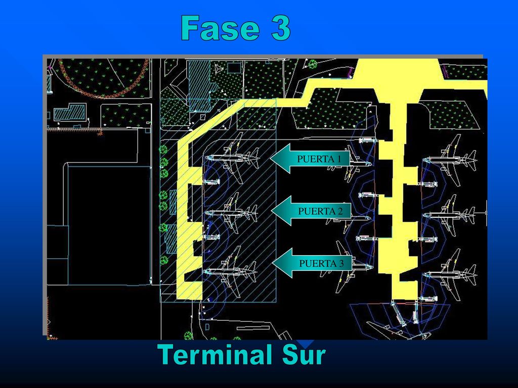 Fase 3 PUERTA 1 PUERTA 2 PUERTA 3 Terminal Sur