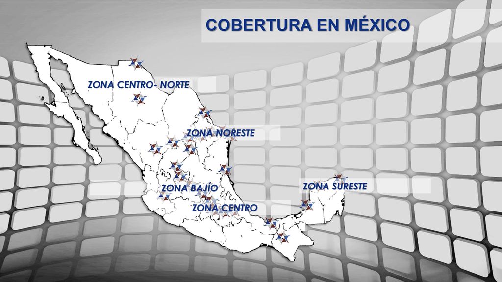 COBERTURA EN MÉXICO ZONA CENTRO- NORTE ZONA NORESTE ZONA SURESTE