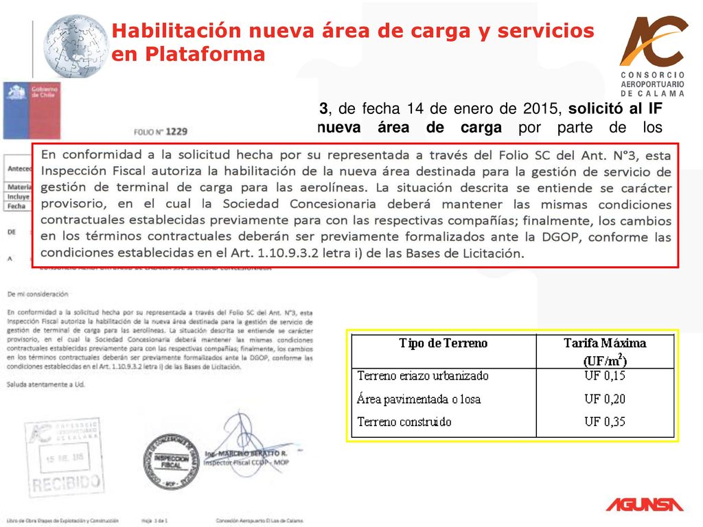 Habilitación nueva área de carga y servicios en Plataforma