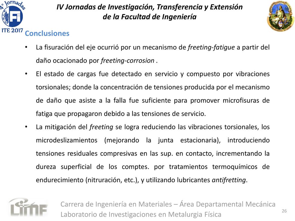 IV Jornadas de Investigación, Transferencia y Extensión de la Facultad de Ingeniería