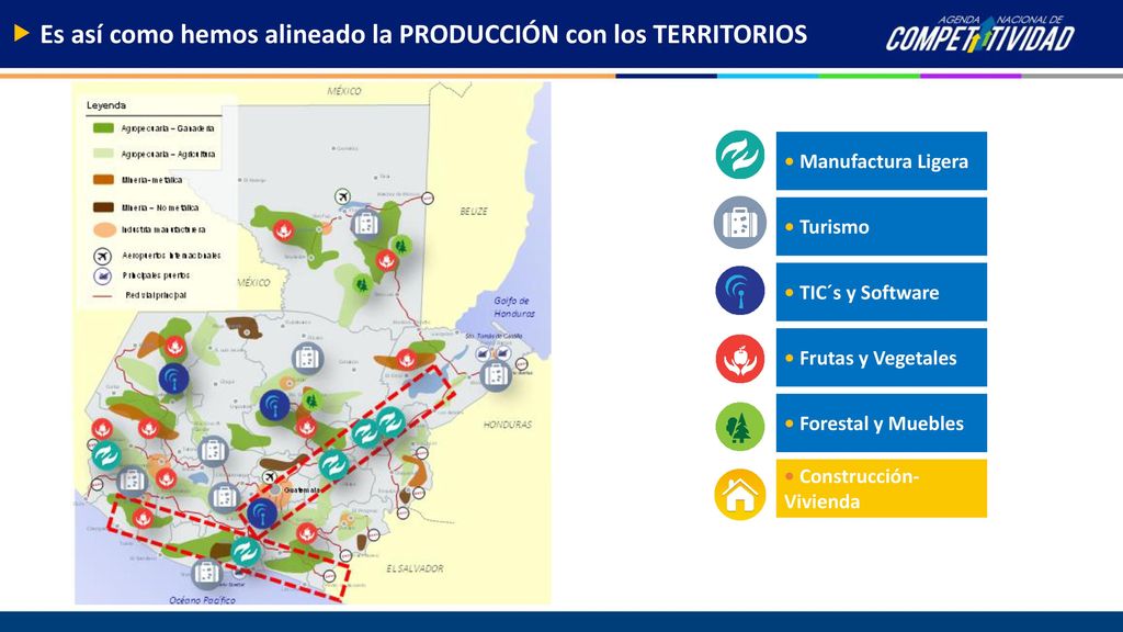 Es así como hemos alineado la PRODUCCIÓN con los TERRITORIOS